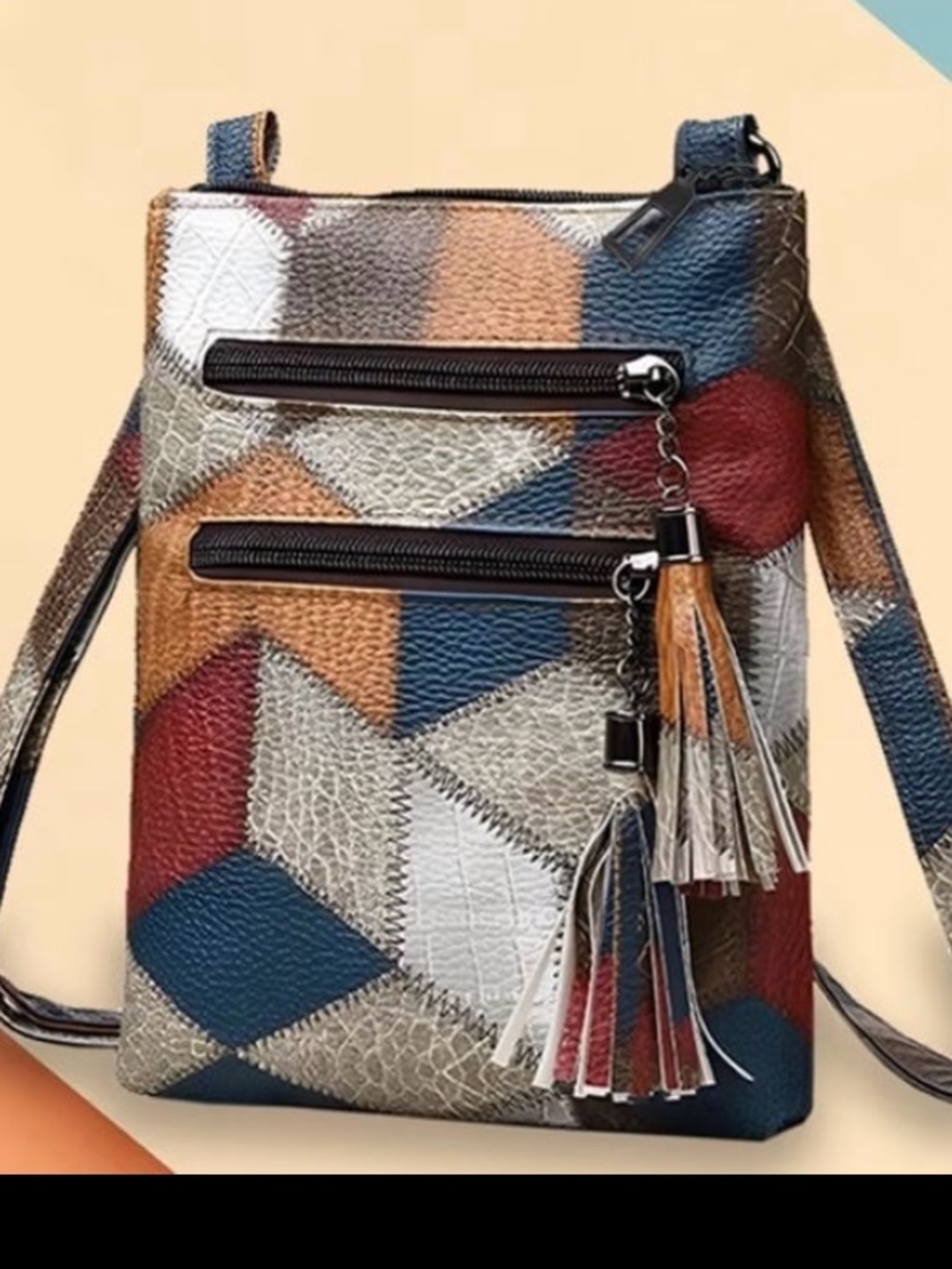 New! Postman Bag - Mini Crossbody Bag Geometric Shape Decoration. Shoulder Bag.